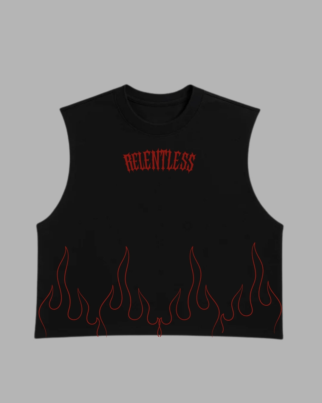 RELENTLESS INFERNO - Tank Cropped (negra)