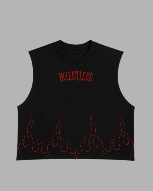 RELENTLESS INFERNO - Tank Cropped (negra)