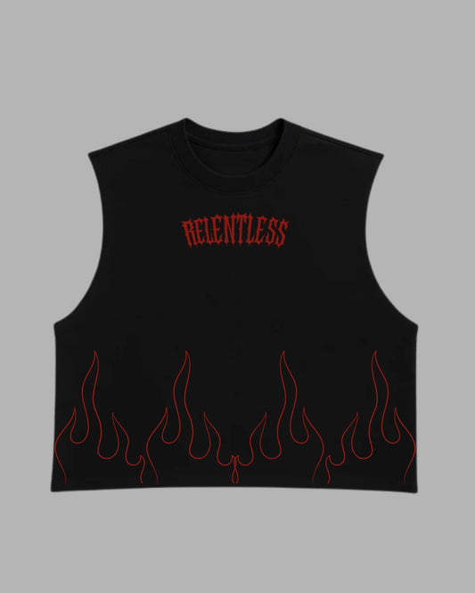 RELENTLESS INFERNO - Tank Cropped (negra)